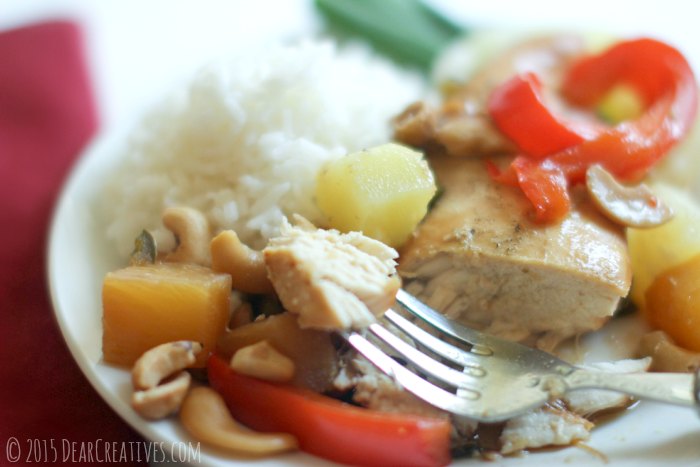 Slow Cooker Pineapple Cashew Chicken Recipe