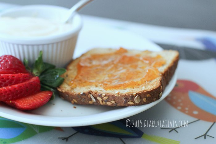 Sandwich Recipe  Close up of breakfast and bread used in recipe