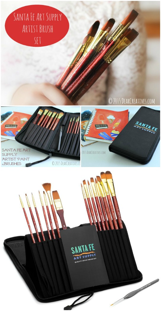 Santa Fe Art Supply Artist Brush Set Review #SantaFeArtSupplyArtistBrushSet