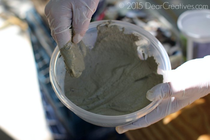 Concrete Trends: Easy Elegant Home Decor DIY|Cement setting up in bowl