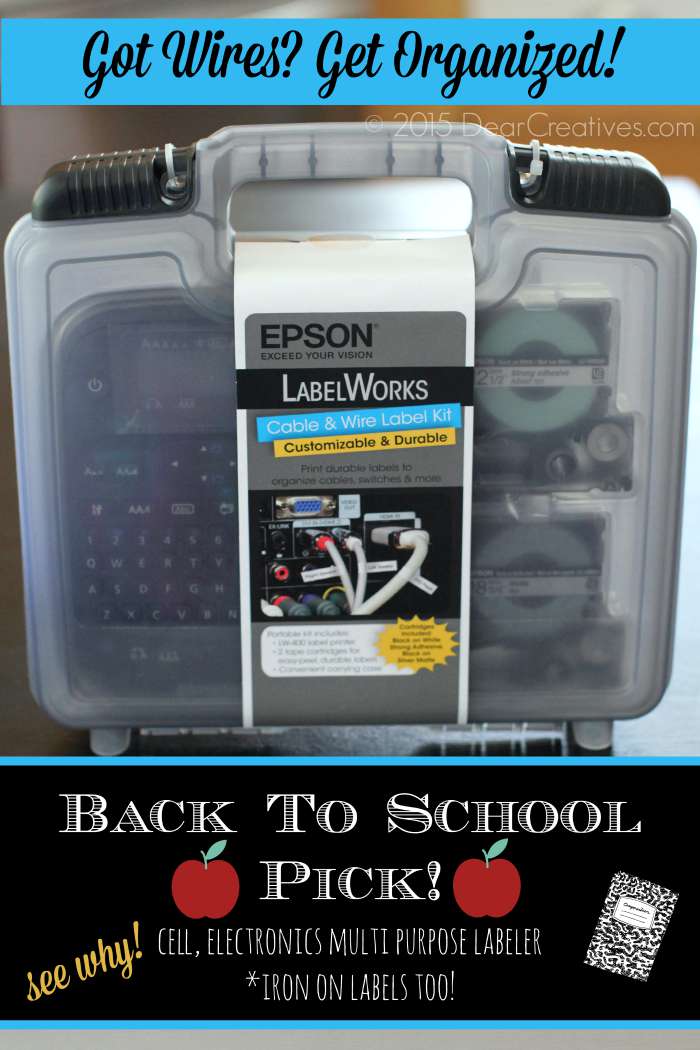 Back To School Pick! Got Wires? Got Cables? Clothes to Label? Get Organized For Good!