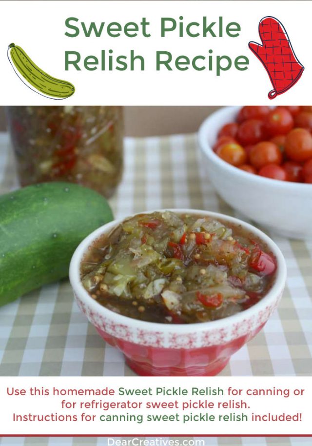 Canning Recipe Sweet Pickle Relish Recipe (Or Refridgerator)