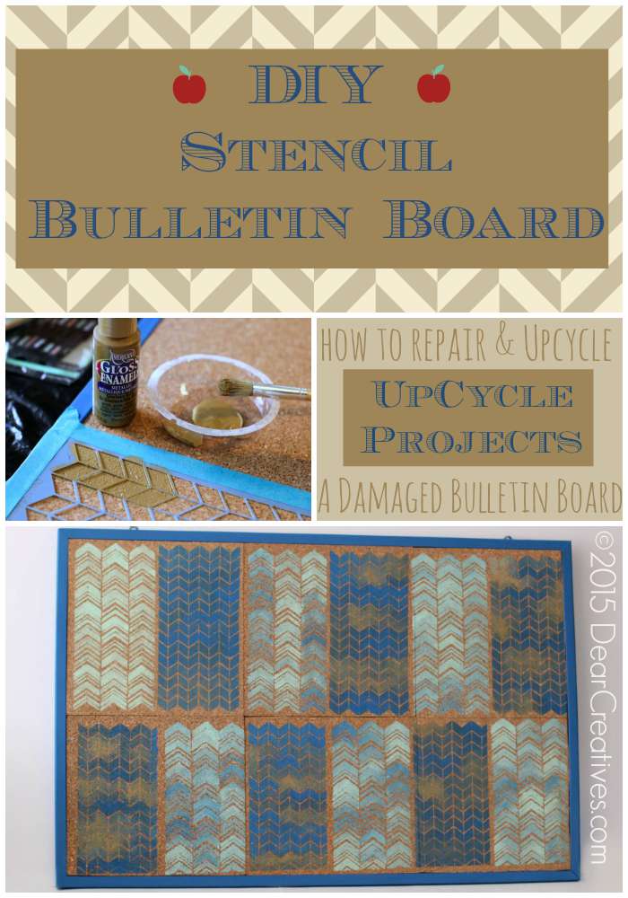 Up-cycled Bulletin board give your bulletin board new life with this easy diy