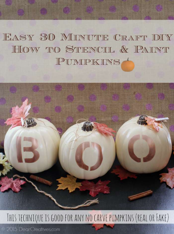 DIY Craft Project | 30 Minute How to Stencil and Paint Pumpkins