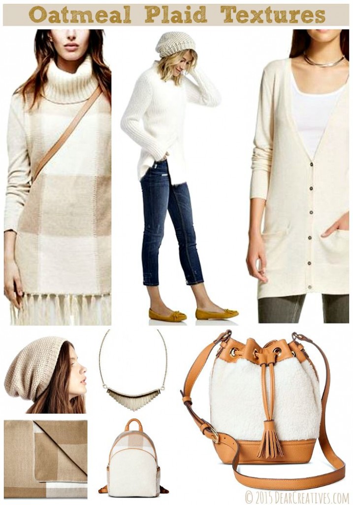 Womens Fashions Oatmeal Plaids and Textures