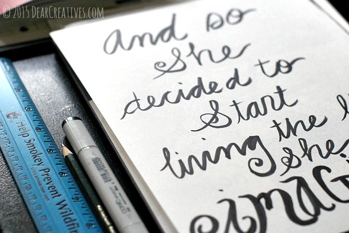 Books |Craft Book Reviews Close up of hand lettered quote