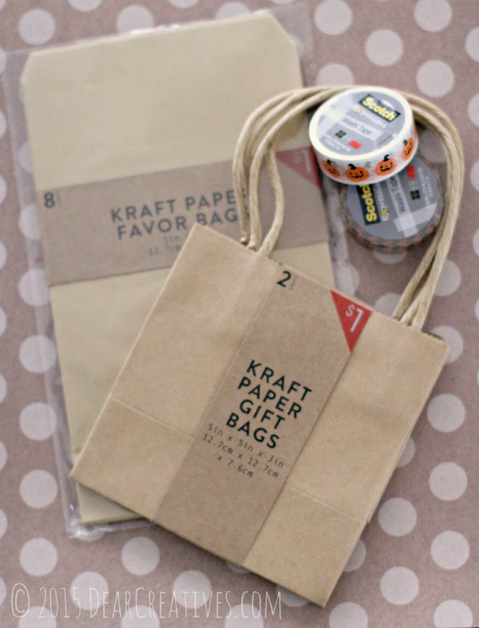 Craft Projects | Halloween Crafts | Party Favors DIYCraft DIY Projects Kraft Paper Bags and Scotch Washi Tape