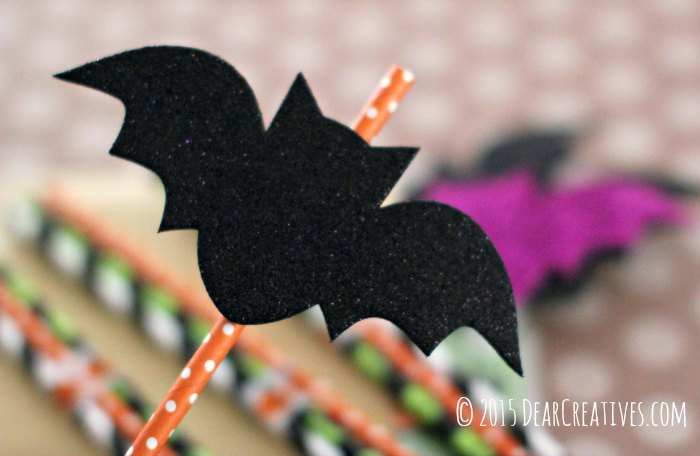 DIY Craft Projects Halloween Bat on a straw