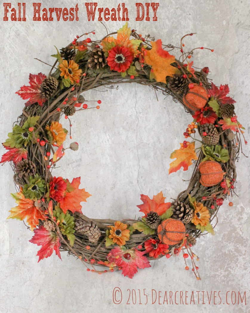 Fall Wreath Autumn Wreath Supplies with Grapevine Wreath, Pumpkin ,Maple  Leaves and Artificial Berries for Autumn Halloween Thanksgiving Day