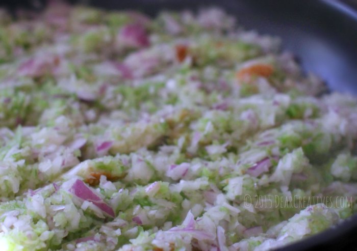 Side Dish-Chopped celery onions preparing stuffing