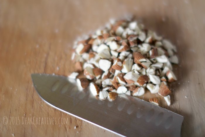 Chopping almonds for granola bars