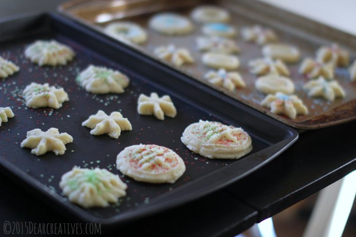 Cookies on Baking Sheets with sprinkles