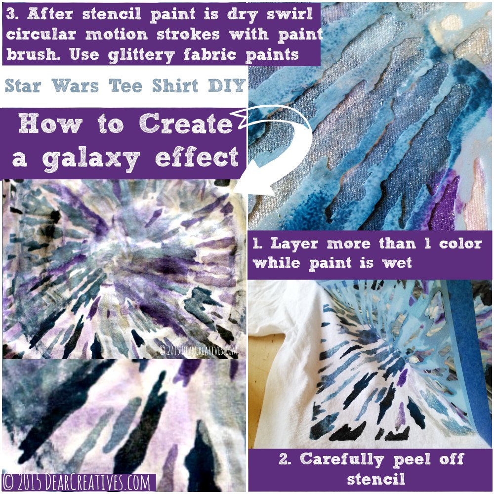 How to Make a Galaxy effect with paints Star Wars DIY