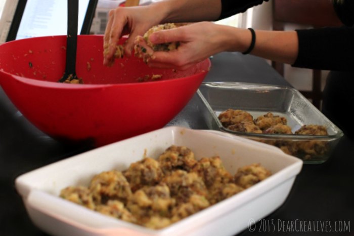 Side Dish-Sausage Balls Making Sausage Balls