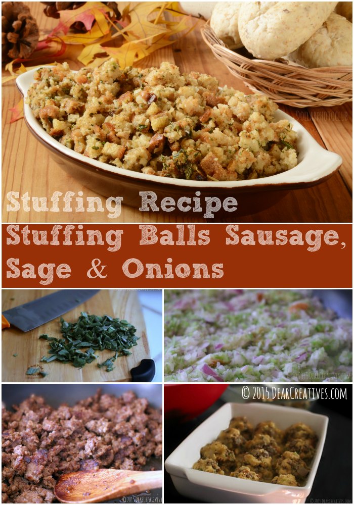 Side Dish Stuffing Recipe Stuffing Balls Sausage Sage and Onions