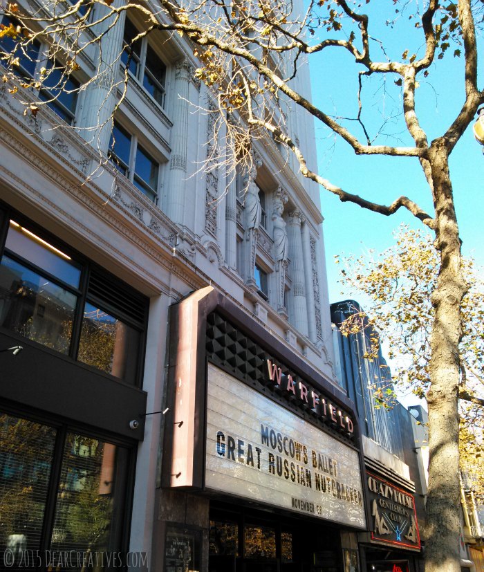 Warfield Theater Billboard for Moscow's Ballet Great Russian Nutcracker