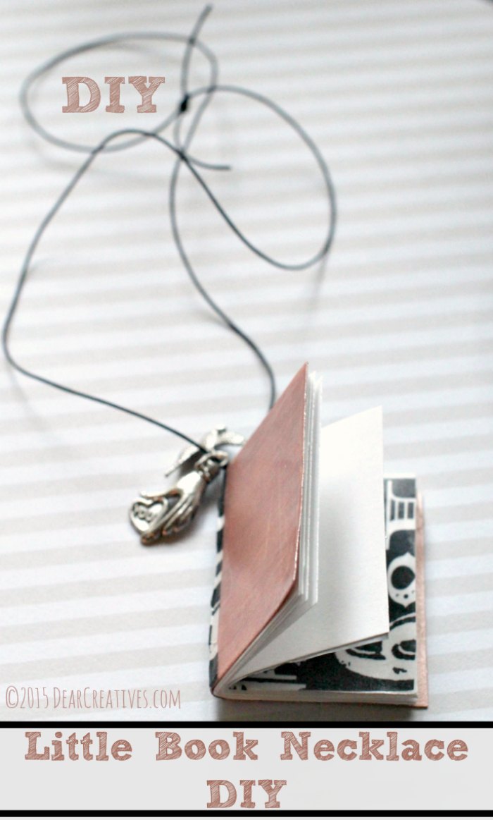 Mini Book Necklace Crafts DIY Project