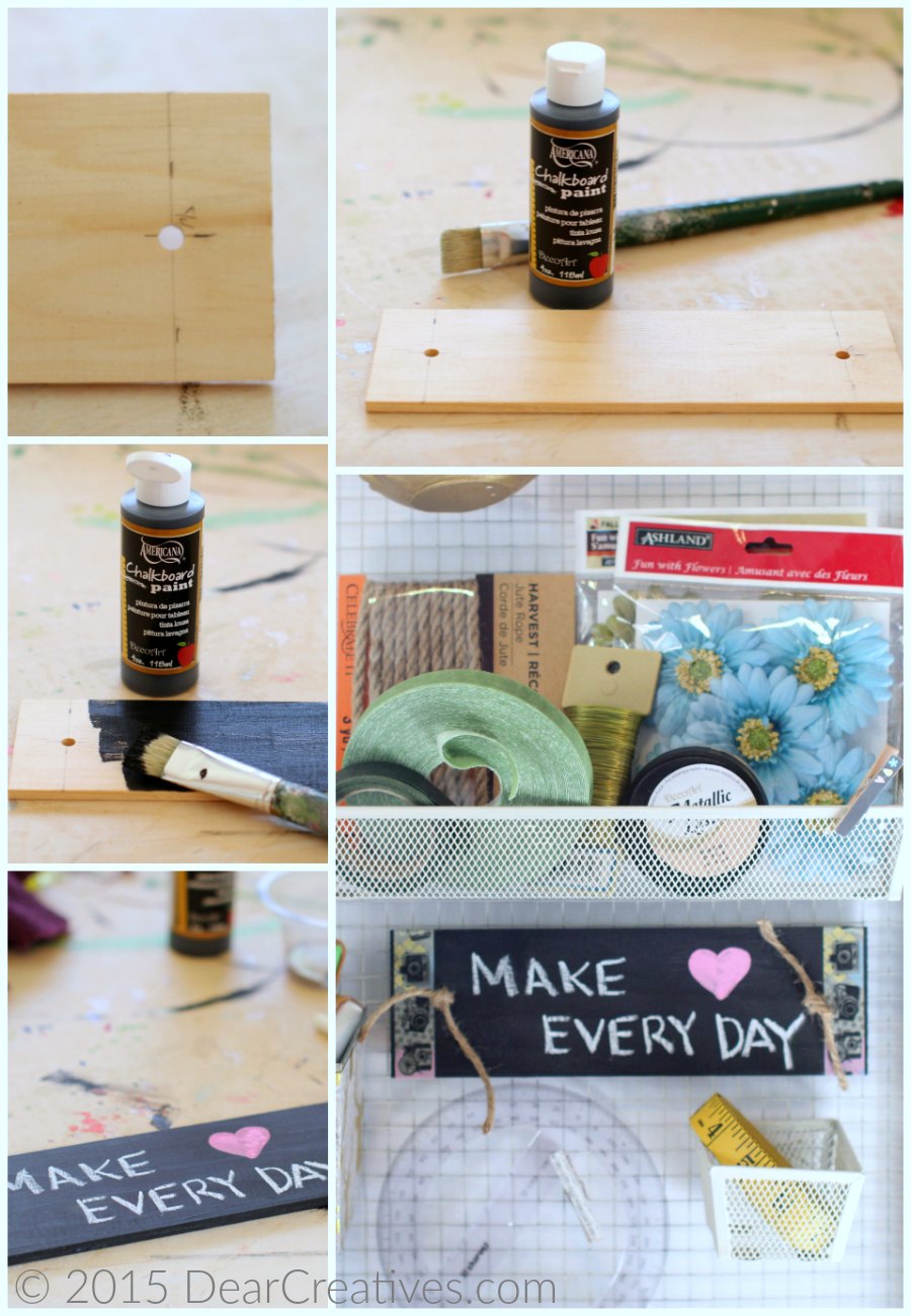 Craft Storage DIY |How to Make A Sign For Craft Storage Organizer