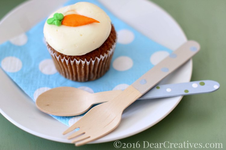 Easter decorations painted wood utensils