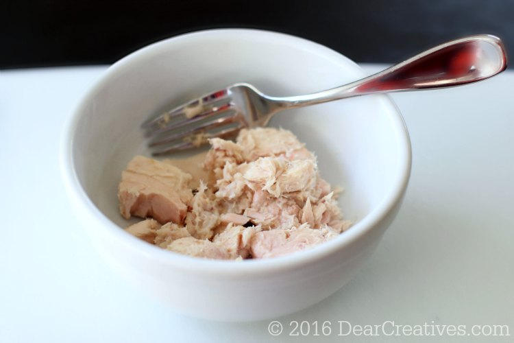 Sandwich Ideas Tuna Salad Sandwich White Tuna in a bowl