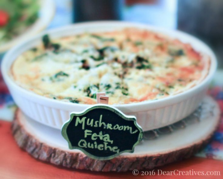 Recipe Egg Recipes Mushroom Feta Spinach Quiche