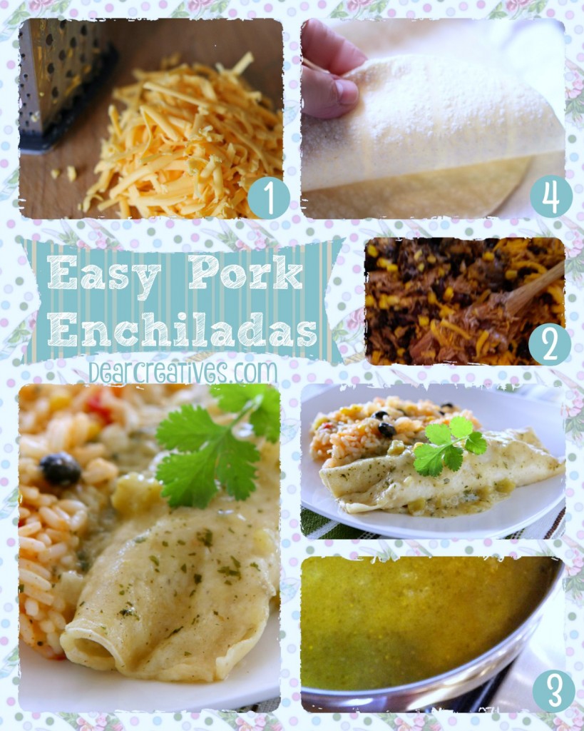 Easy Recipes: Pork Enchiladas In Green Sauce With Black Beans Corn and Cheese Pork Enchiladas With Green Sauce Steps for Making Pork Enchiladas