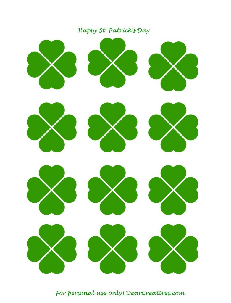 St. Patrick's Day Free Printable Clovers