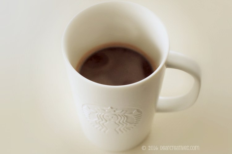 hot chocolate in a cup | Starbucks hot cocoa brewed from a K Cup in a Starbucks mug