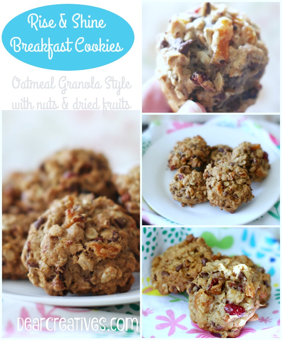 Oatmeal Breakfast Cookies - Recipe + Variations DearCreatives.com