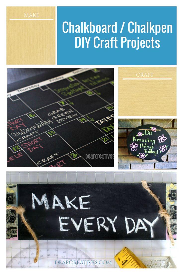 DIY Projects | Chalkboard- Chalkpen Crafts Ideas for using chalkpens 