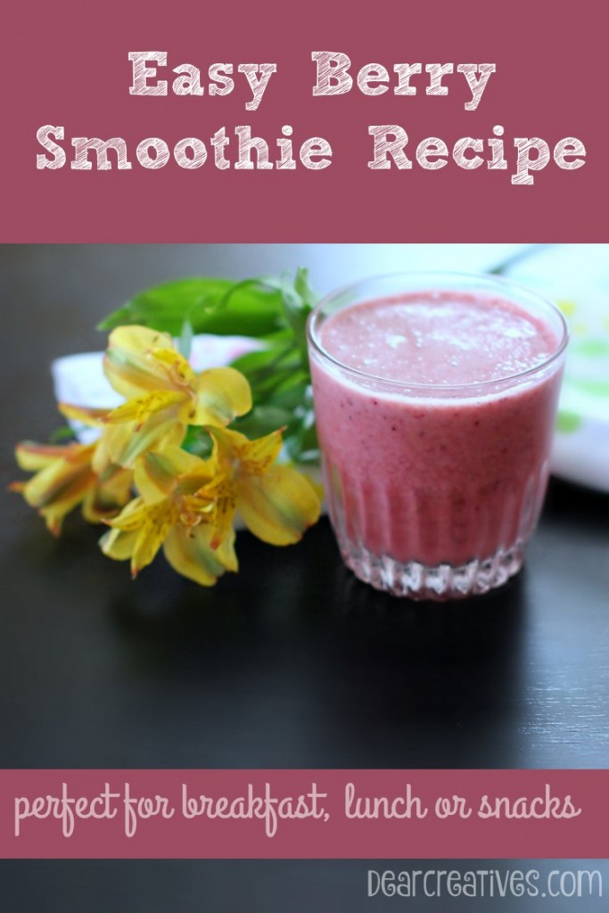 Drink Recipes | Easy Berry Smoothie Recipe Perfect smoothie recipes for breakfast, lunch or snacks.