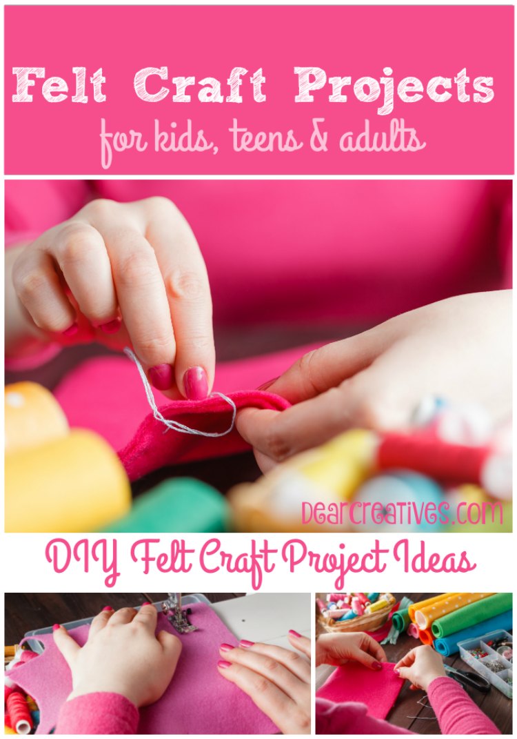 12 No sew Felt Projects  Easy to make Felt Craft Ideas