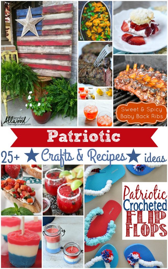 Independence Day |A round up of Patriotic Recipe and Craft Ideas DearCreatives.com Perfect for hosting get together s or parties from Memorial Day to the 4th of July!