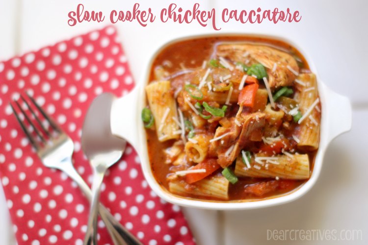 Slow Cooker Recipes - Slow Cooker Chicken Cacciatore | How to cook chicken cacciatore in the slow cooker 