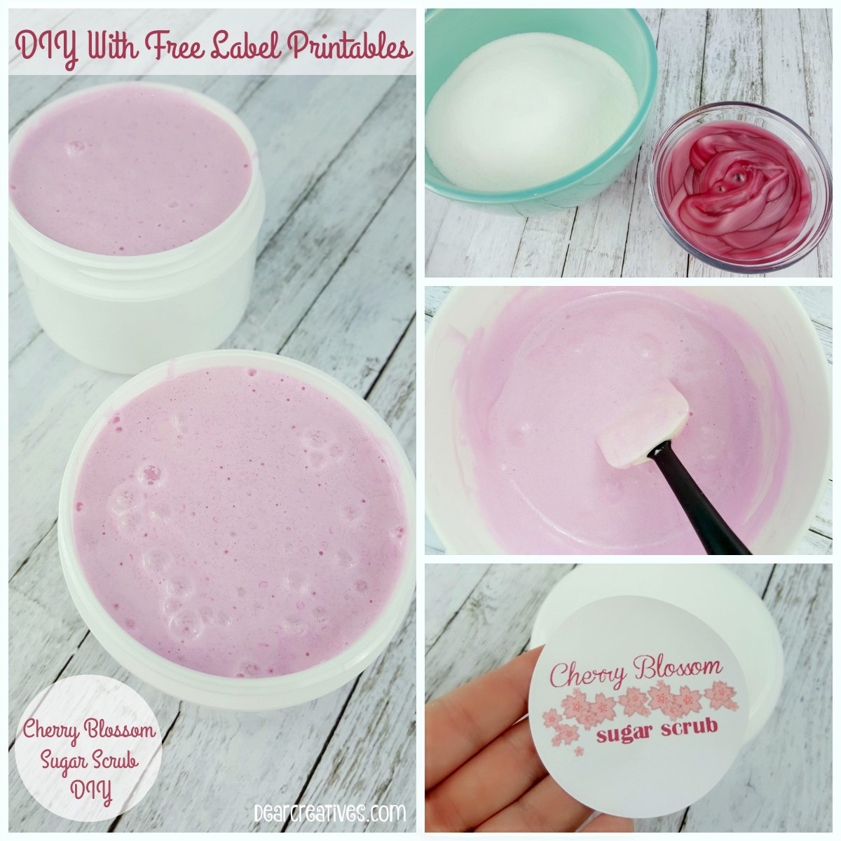 Easy DIY Projects Wild Cherry Sugar Scrub Diy Step by Step Collage