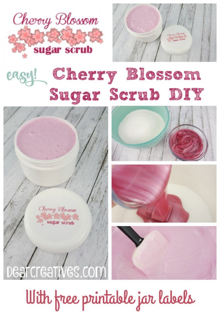 Cherry Sugar Scrub DIY Plus Free Printable Gift Labels