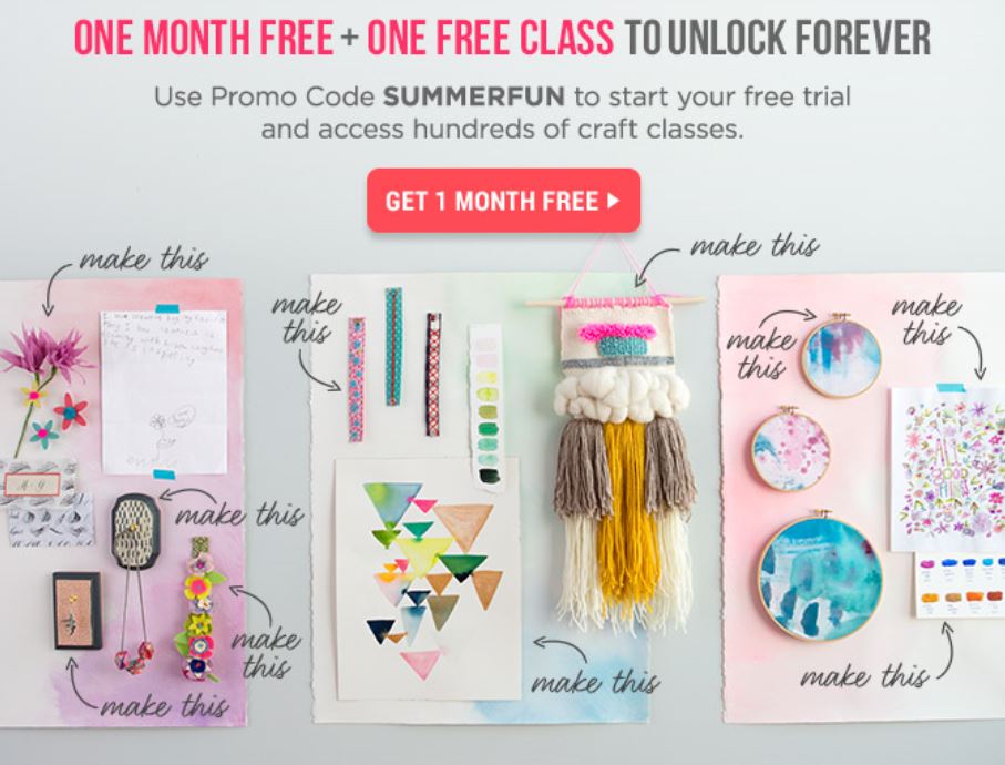 Online Classes For Kids To Adults! DIY Crafts – 1 Month Free!