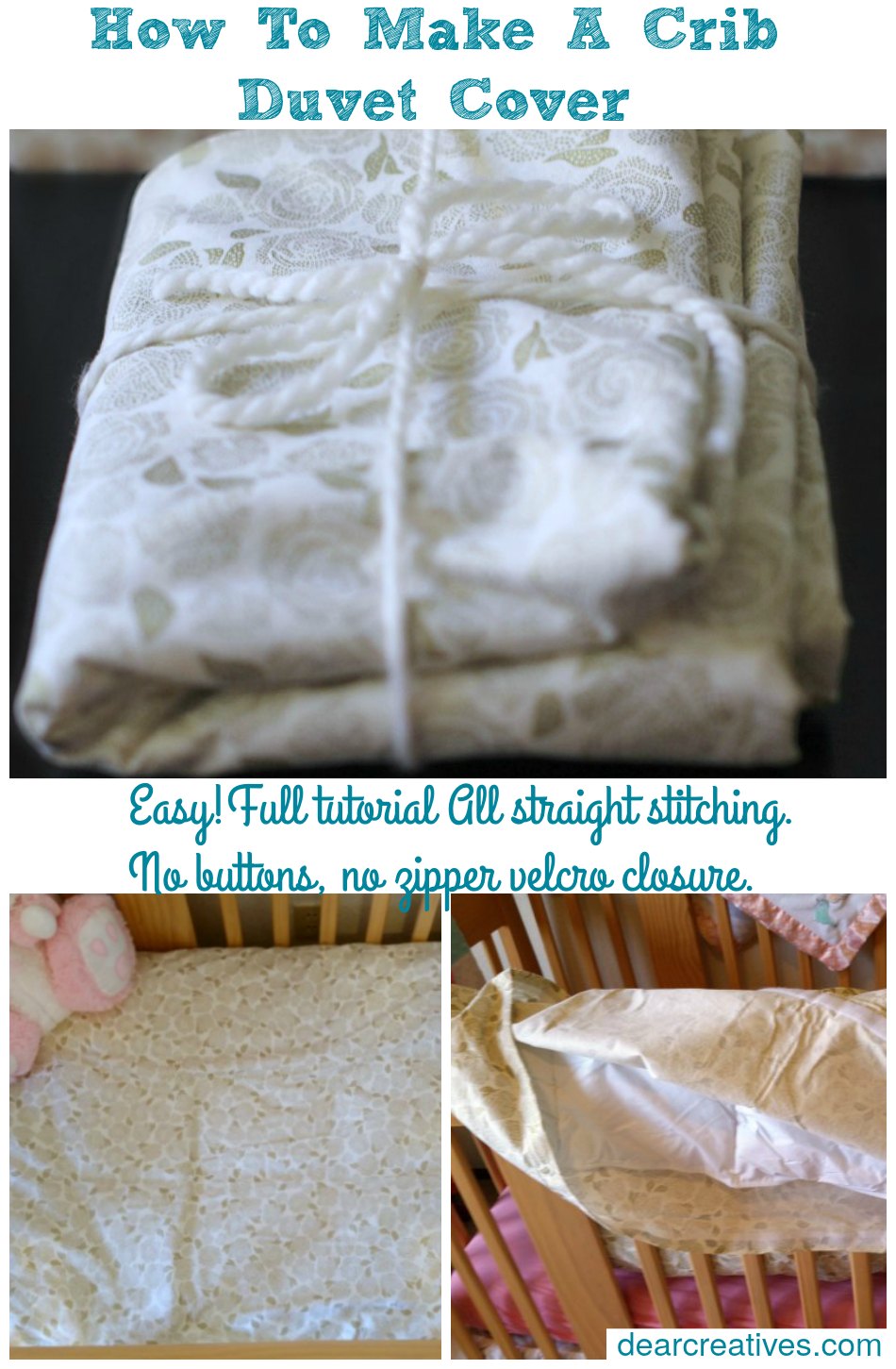 Easy DIY baby shower gift ideas for you to make | sewing | how to make a crib size duvet cover 