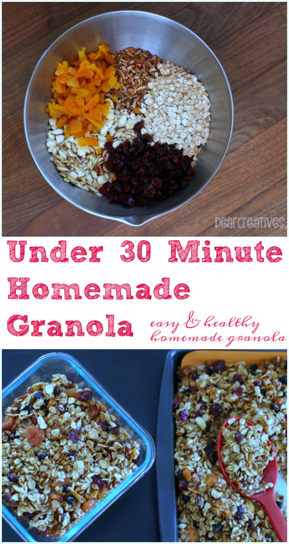 Granola Easy Healthy And Made Under 30 minutes Homemade Granola Recipe