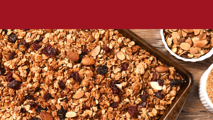 Homemade Granola Recipe - Quick and Easy Recipe For Granola. Delicious for breakfast, snacks, or topping yogurt...DearCreatives.com