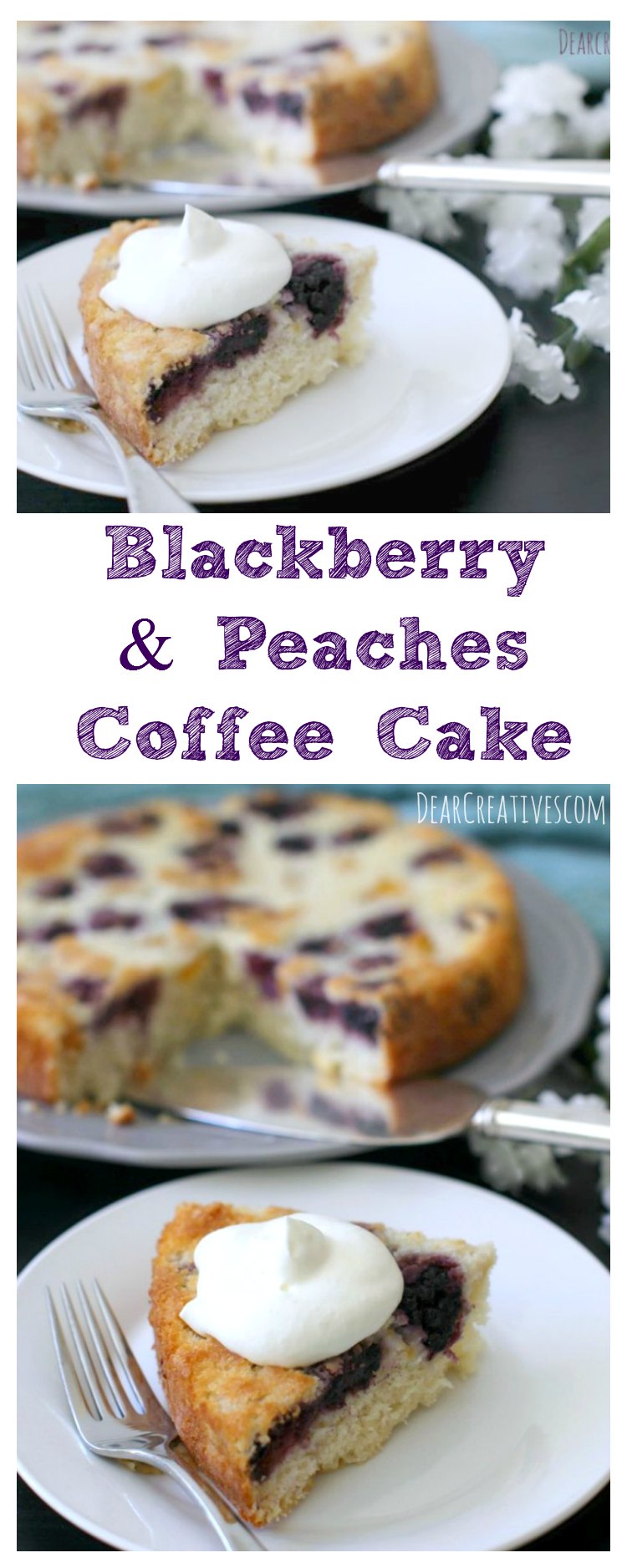 Cake Recipes Blackberries And Peaches Coffee Cake This cake recipe is a cross between a coffee cake and upside down cake. It's easy to make and pairs well with coffee, tea or iced tea