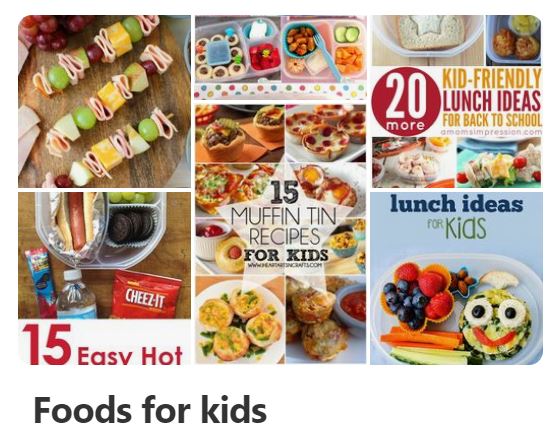 Foods and snacks for kids