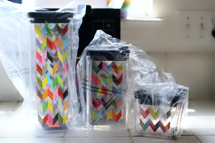 Pantry Storage FrenchBull Containers in shipping plastic