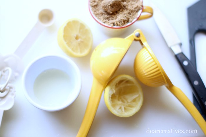 Peach Pie lemon brown sugar baking items