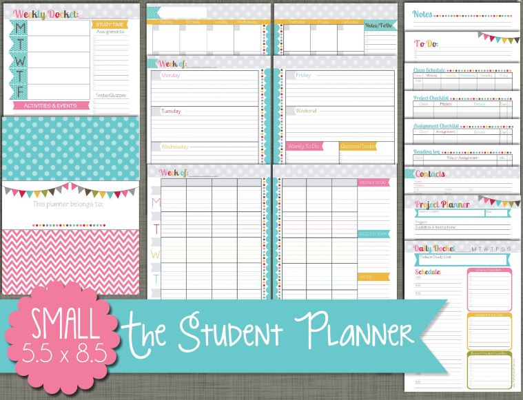 back to school supplies | student planner