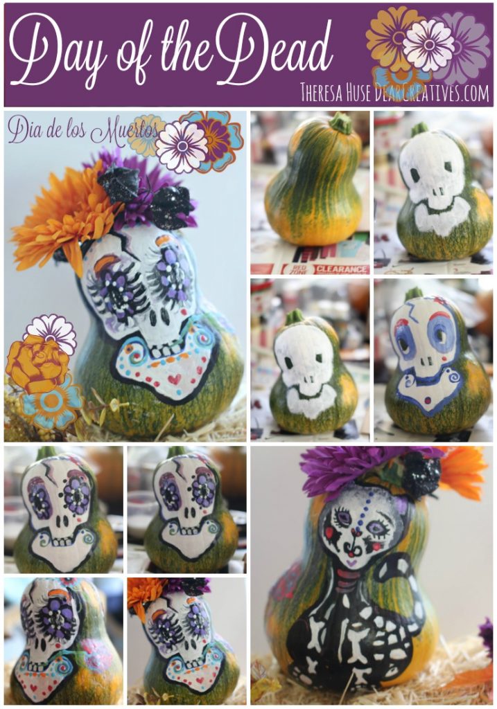 Dia de los Muertos | Day of the Dead painted pumpkin