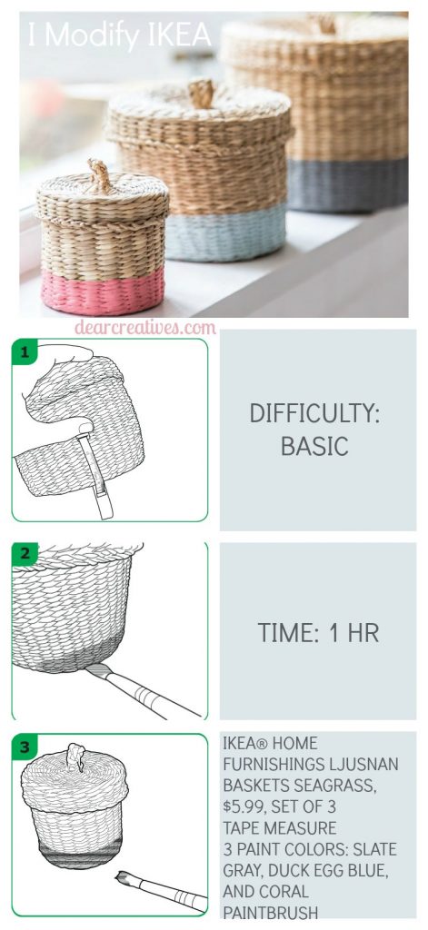 Book Review and DIY Projects i-modify-ikea-painted-storage-basket-diy-dearcreatives-com