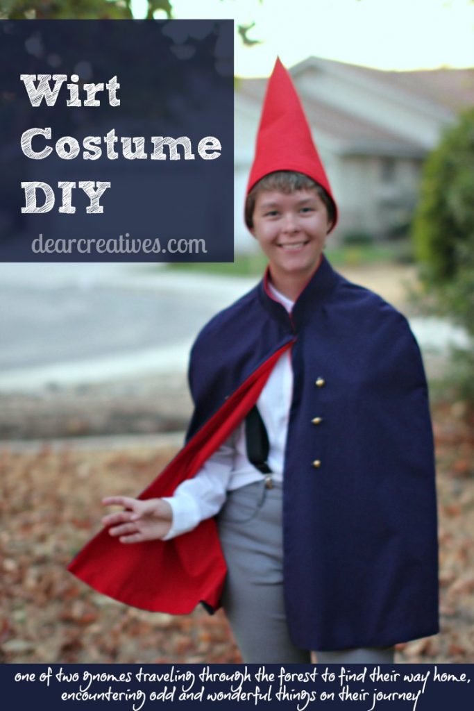 Wirt Costume DIY | Wirt from Over The Garden Wall Costume DIY with sewing and no sew options. Easy to make and a great costume for parties, cosplay and Halloween