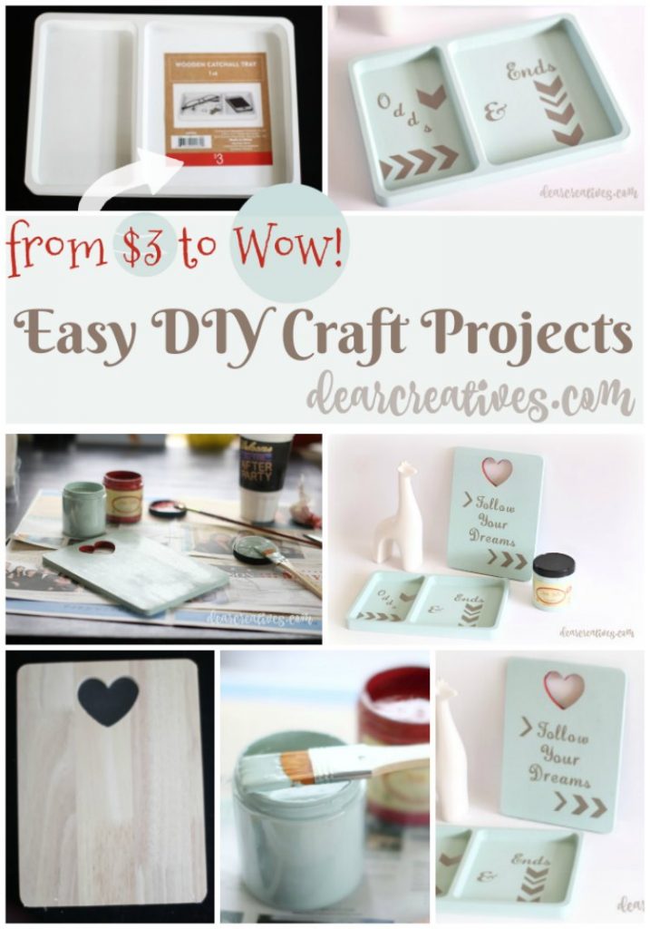 DIY Craft Projects that anyone can do. You'll love transforming your projects with chalk paint and a few other supplies!