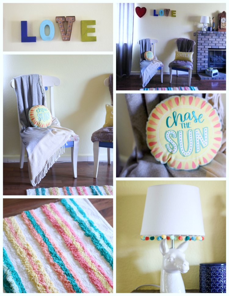 Living room - clean organized and full of color